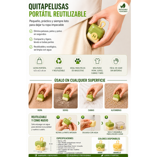 Mini Quitapelos Lavable